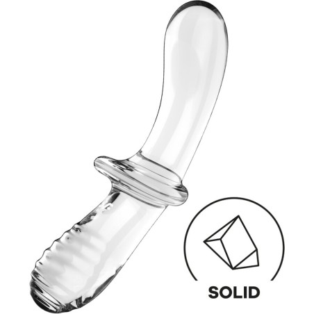 SATISFYER - DOUBLE CRYSTAL DILDO TRANSPARENTE SATISFYER CRYSTAL