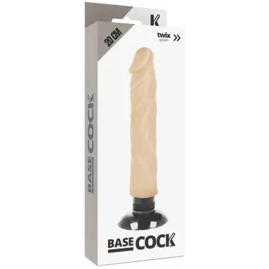 Vibrador Realístico 2-1 Natural 20 cm Ø 4 cm | Basecock