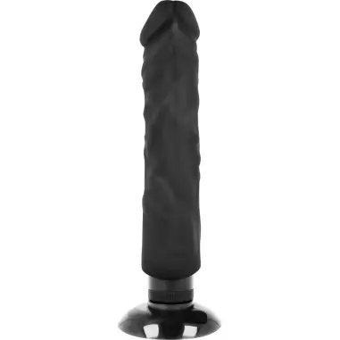 Vibrador Realístico 2-1 Natural Negro 20 cm Ø 4 cm