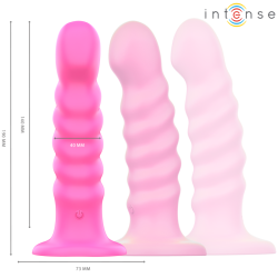 INTENSE - CINDY VIBRADOR TALLA L DISEÑO EN ESPIRAL 10 VIBRACIONES ROSA CONTROL REMOTO INTENSE FUN 2