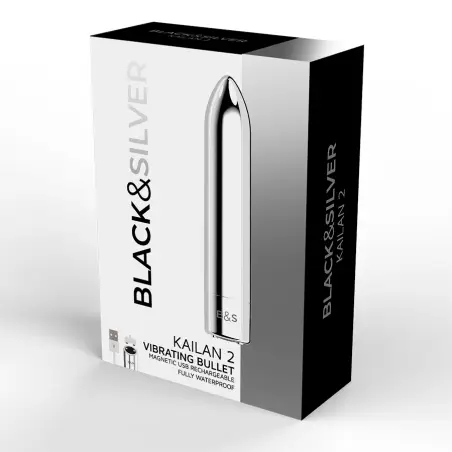 Bala Magnetica Vibradora Kailan 2 Silver | Black&silver