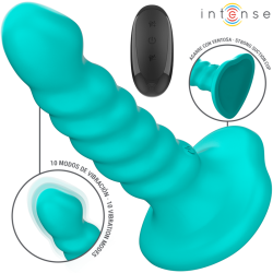 INTENSE - BUFFY VIBRADOR TALLA S DISEÑO EN ESPIRAL 10 VIBRACIONES AZUL CONTROL REMOTO INTENSE FUN