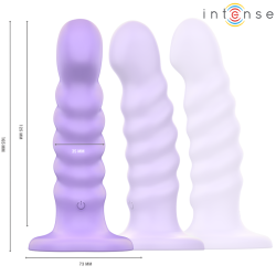 INTENSE - BRENDA VIBRADOR TALLA M DISEÑO EN ESPIRAL 10 VIBRACIONES MORADO CONTROL REMOTO INTENSE FUN 2