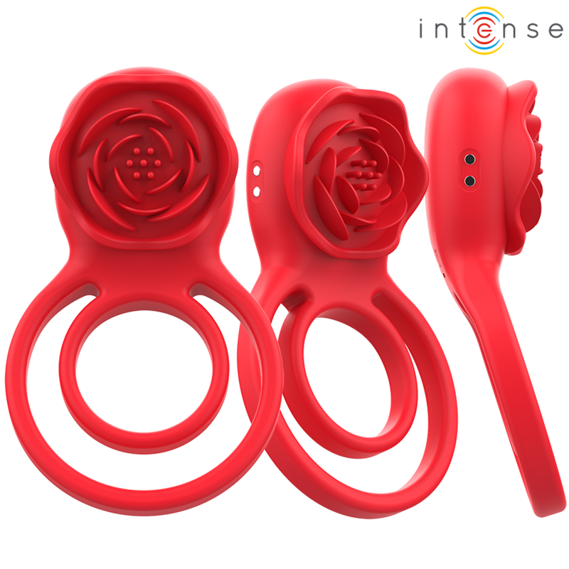 INTENSE - GAIL ROSA ESTIMULADORA 10 VIBRACIONES ROJO CONTROL REMOTO 