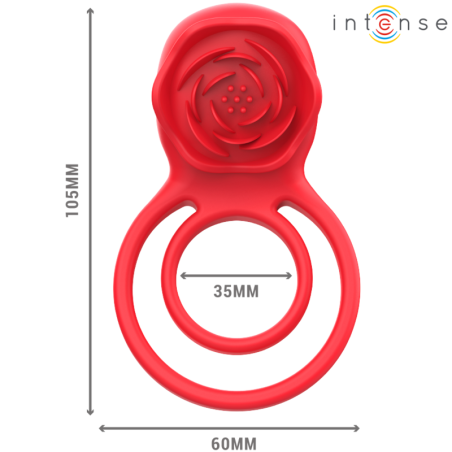 INTENSE - GAIL ROSA ESTIMULADORA 10 VIBRACIONES ROJO CONTROL REMOTO 