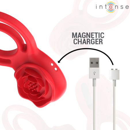 INTENSE - GAIL ROSA ESTIMULADORA 10 VIBRACIONES ROJO CONTROL REMOTO 