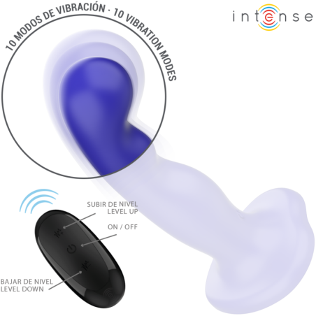 INTENSE - SHORTY VIBRADOR CON VENTOSA AZUL CONTROL REMOTO INTENSE FUN