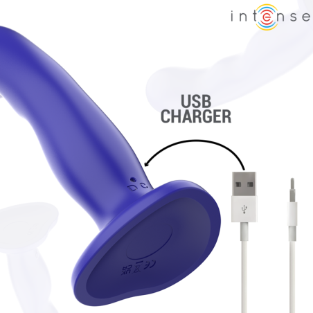 INTENSE - SHORTY VIBRADOR CON VENTOSA AZUL CONTROL REMOTO INTENSE FUN