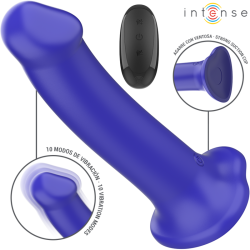 INTENSE - VICTORIA VIBRADOR CON VENTOSA 10 VIBRACIONES AZUL OSCURO CONTROL REMOTO INTENSE FUN
