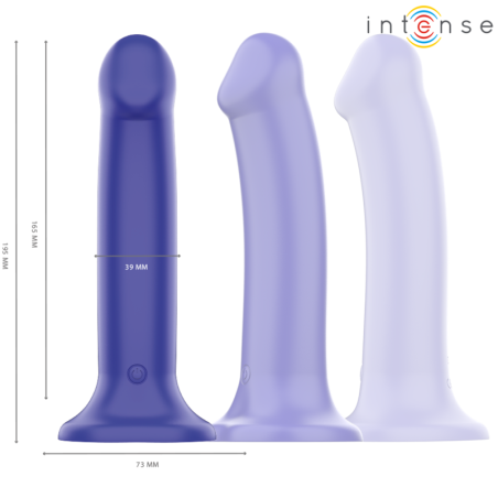 INTENSE - VICTORIA VIBRADOR CON VENTOSA 10 VIBRACIONES AZUL OSCURO CONTROL REMOTO INTENSE FUN