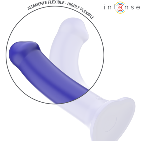 INTENSE - VICTORIA VIBRADOR CON VENTOSA 10 VIBRACIONES AZUL OSCURO CONTROL REMOTO INTENSE FUN
