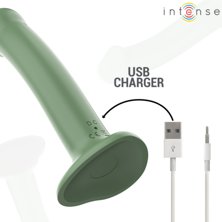 INTENSE - BECCA VIBRADOR CON VENTOSA 10 VIBRACIONES VERDE CONTROL REMOTO INTENSE FUN
