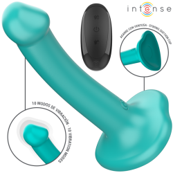 INTENSE - KATIE VIBRADOR CON VENTOSA 10 VIBRACIONES AZUL OSCURO CONTROL REMOTO INTENSE FUN