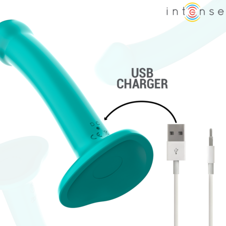 INTENSE - KATIE VIBRADOR CON VENTOSA 10 VIBRACIONES AZUL OSCURO CONTROL REMOTO INTENSE FUN