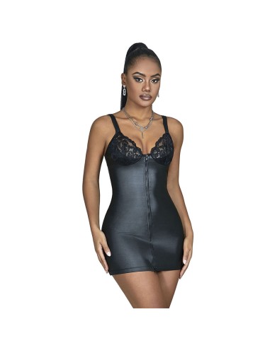 SUBBLIME - 957575 VESTIDO DE CUERO CON CREMALLERA NEGRO L/XL 