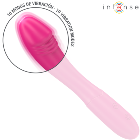 INTENSE - BELINDA VIBRADOR 19 CM FLEXIBLE 10 VIBRACIONES ROSA INTENSE FUN