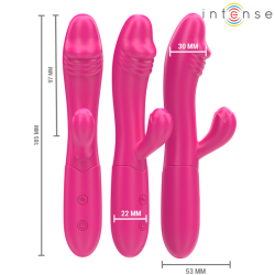 INTENSE - IVY VIBRADOR FLEXIBLE 10 VIBRACIONES CON LENGUA ESTIMULADORA ROSA INTENSE FUN 2