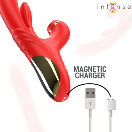 INTENSE - KAROL VIBRADOR MULTIFUNCIÓN EMPUJE & ESTIMULACIÓN & ONDAS ESTIMULADORAS ROJO INTENSE FUN