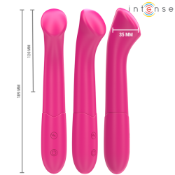 INTENSE - PATY VIBRADOR 19 CM FLEXIBLE 10 VIBRACIONES MODELO 2 ROSA INTENSE FUN 2