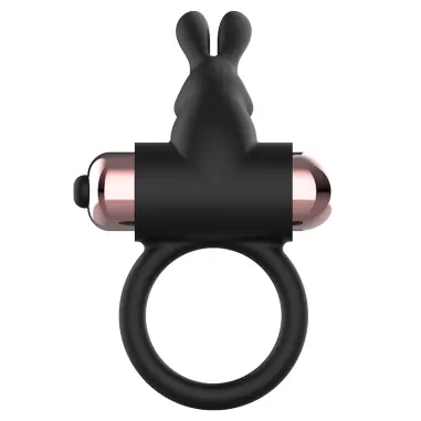 Cock Ring Anillo Vibrador Negro / Gold - Sumergible