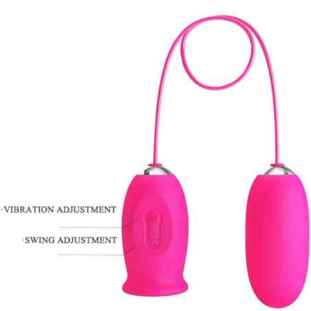 PRETTY LOVE - DAISY HUEVO VIBRADOR + LENGUA ESTIMULADORA DE CLÍTORIS ROSA PRETTY LOVE