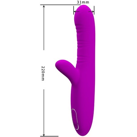 PRETTY LOVE - ANGELIQUE VIBRADOR MULTIFUNCIÓN + ESTIMULADOR DE CLÍTORIS MORADO PRETTY LOVE