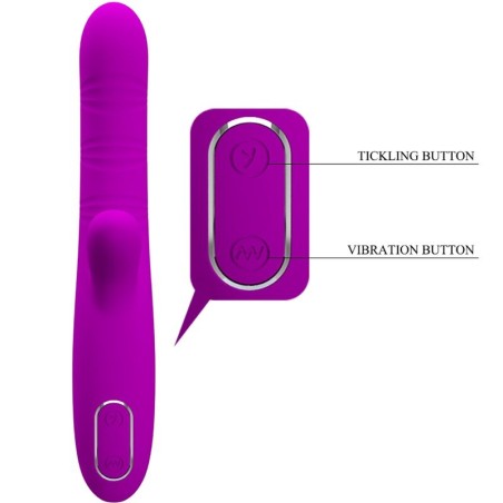 PRETTY LOVE - ANGELIQUE VIBRADOR MULTIFUNCIÓN + ESTIMULADOR DE CLÍTORIS MORADO PRETTY LOVE