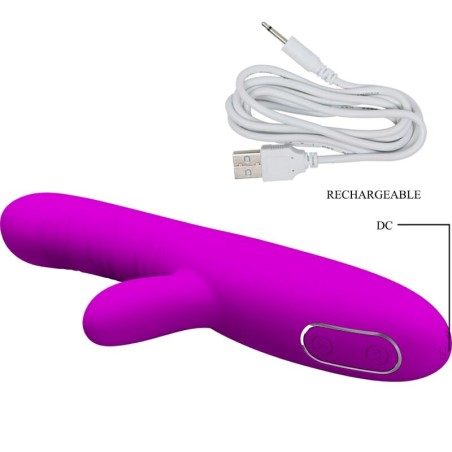 PRETTY LOVE - ANGELIQUE VIBRADOR MULTIFUNCIÓN + ESTIMULADOR DE CLÍTORIS MORADO PRETTY LOVE