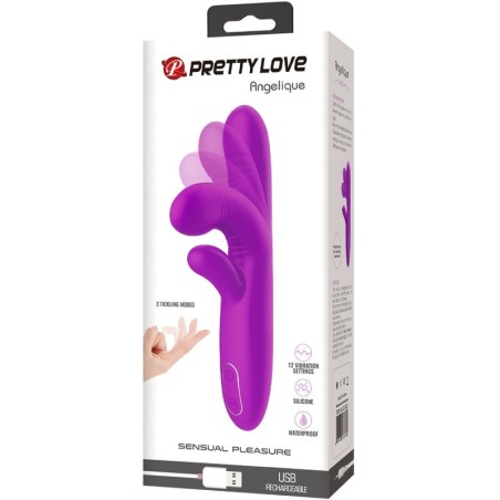 PRETTY LOVE - ANGELIQUE VIBRADOR MULTIFUNCIÓN + ESTIMULADOR DE CLÍTORIS MORADO PRETTY LOVE