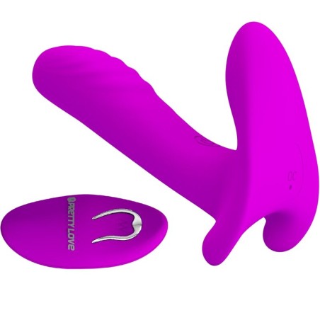 PRETTY LOVE - MASAJEADOR & VIBRADOR 12 VIBRACIONES CONTROL REMOTO MORADO PRETTY LOVE