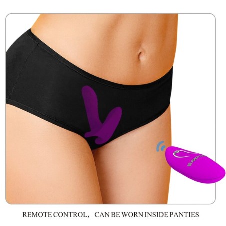 PRETTY LOVE - MASAJEADOR & VIBRADOR 12 VIBRACIONES CONTROL REMOTO MORADO PRETTY LOVE