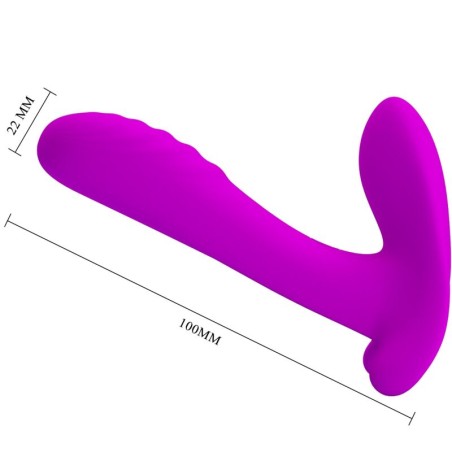 PRETTY LOVE - MASAJEADOR & VIBRADOR 12 VIBRACIONES CONTROL REMOTO MORADO PRETTY LOVE