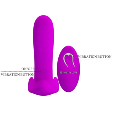 PRETTY LOVE - MASAJEADOR & VIBRADOR 12 VIBRACIONES CONTROL REMOTO MORADO PRETTY LOVE