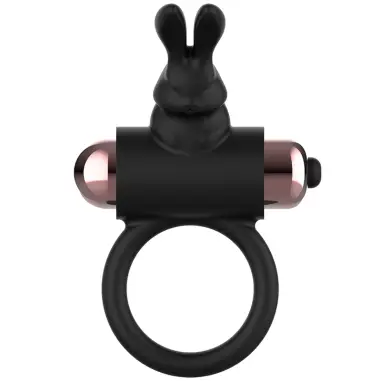 Cock Ring Anillo Vibrador Negro / Gold - Sumergible