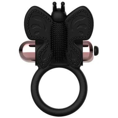 Cock Ring Butterfly Anillo Vibrador Negro / Gold