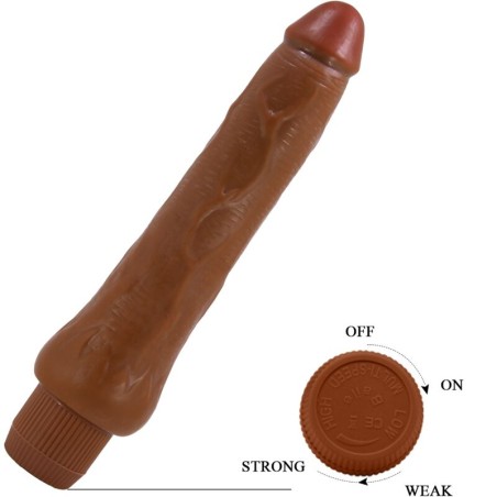 BAILE - DRYAD VIBRADOR REALÍSTICO 25 CM MULATO BAILE
