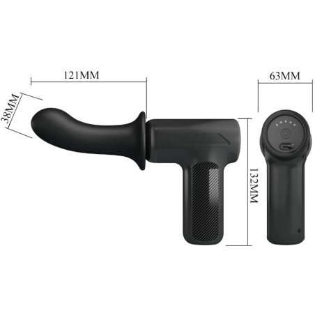 PRETTY LOVE - DJ DOCTOR MASAJEADOR 5 CONFIGURACIONES NEGRO PRETTY LOVE C-TYPE