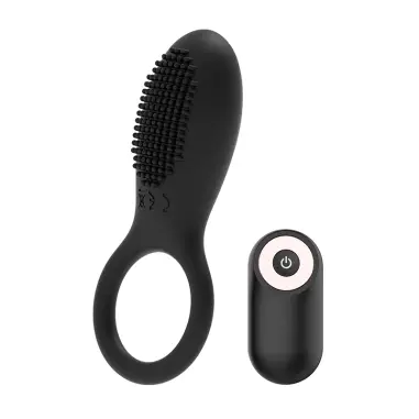Anillo Vibrador Control Remoto Recargable Negro / Gold