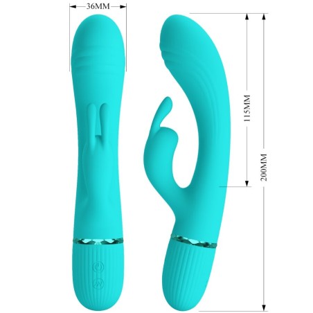 PRETTY LOVE - SCOCCO VIBRADOR RABBIT TURQUESA PRETTY LOVE FLIRTATION