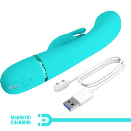 PRETTY LOVE - SCOCCO VIBRADOR RABBIT TURQUESA PRETTY LOVE FLIRTATION