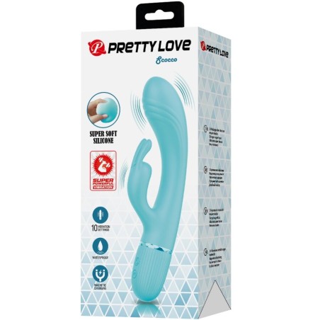 PRETTY LOVE - SCOCCO VIBRADOR RABBIT TURQUESA PRETTY LOVE FLIRTATION