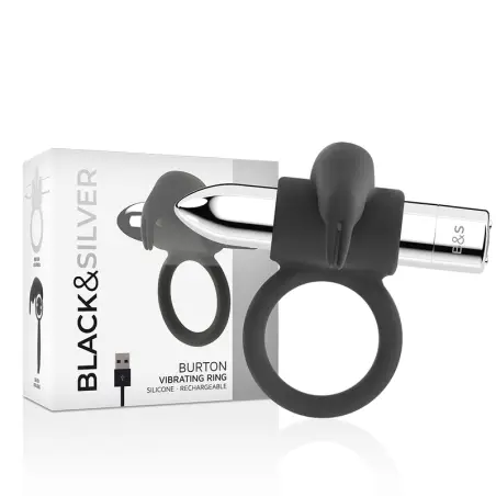 Burton Anillo Recargable 10 Modos Vibración | Black&silver