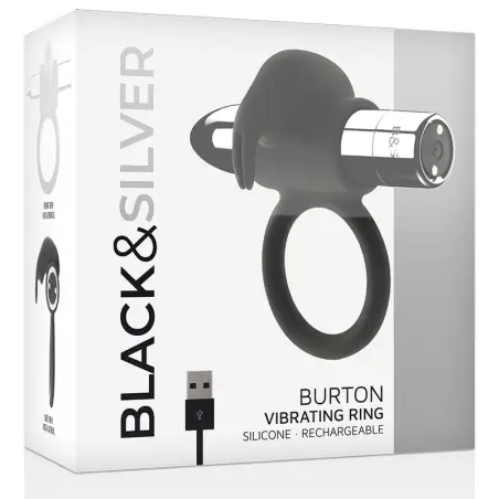 Burton Anillo Recargable 10 Modos Vibración | Black&silver