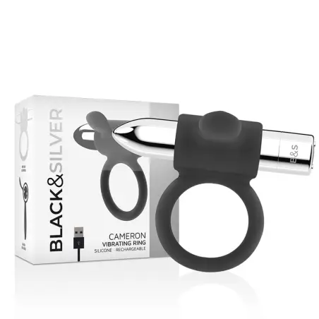Cameron Anillo Recargable Silver - 10 Modos | Black&silver