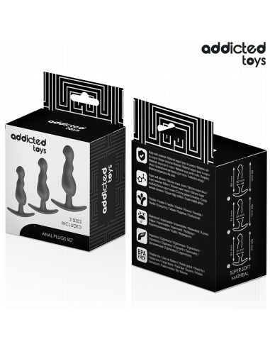 ADDICTED TOYS - SET DE 3 PLUG ANAL SILICONA MODELO 1 