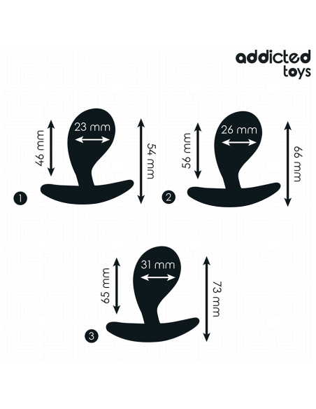 ADDICTED TOYS - SET DE 3 PLUG ANAL SILICONA MODELO 3 
