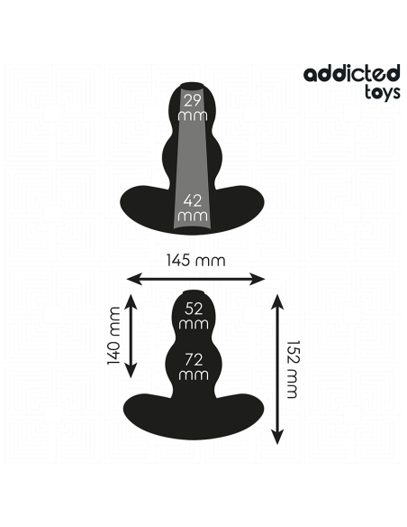 ADDICTED TOYS - PLUG ANAL HUECO SILICONA TALLA XXL 15,2 CM 