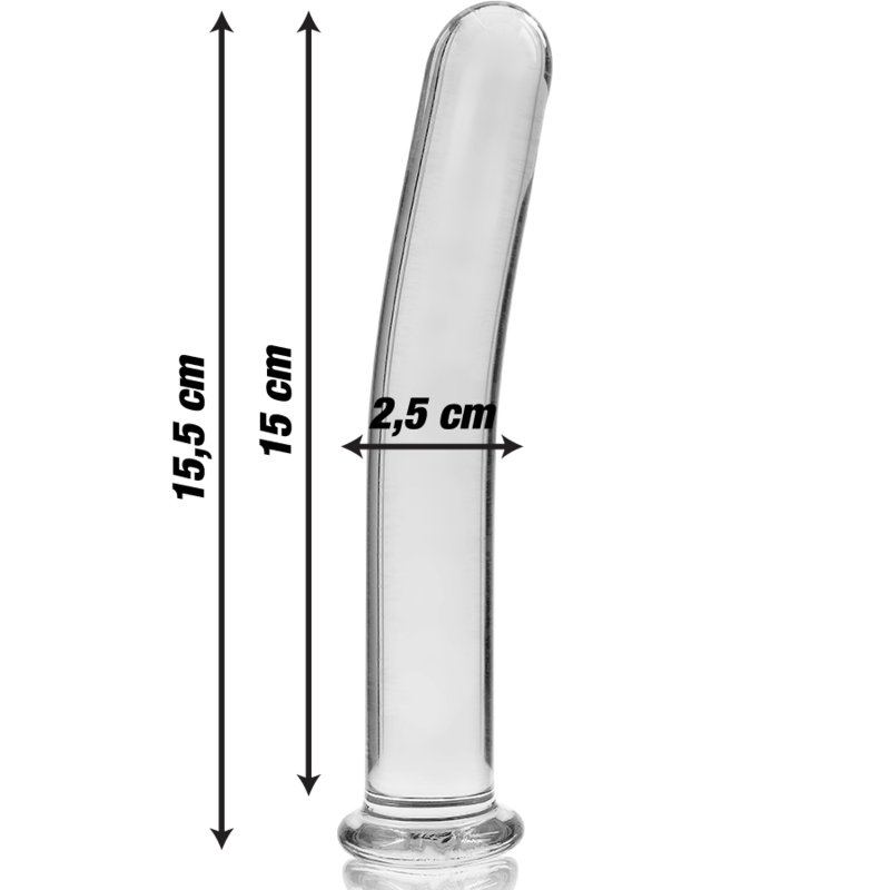 NEBULA SERIES BY IBIZA - MODELO 9 DILDO CRISTAL TRANSPARENTE 15.5 CM -O- 2.5 CM 