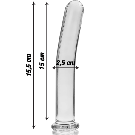 NEBULA SERIES BY IBIZA - MODELO 9 DILDO CRISTAL TRANSPARENTE 15.5 CM -O- 2.5 CM 
