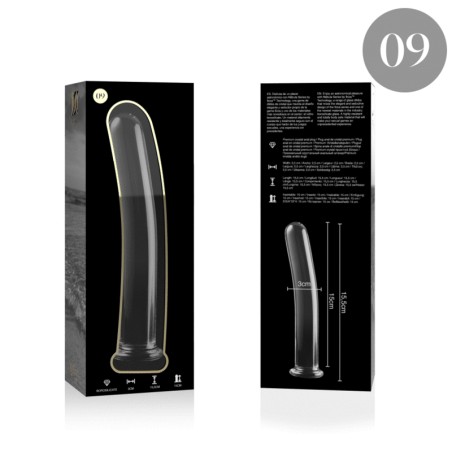 NEBULA SERIES BY IBIZA - MODELO 9 DILDO CRISTAL TRANSPARENTE 15.5 CM -O- 2.5 CM 